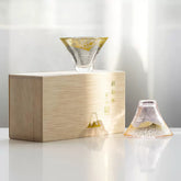 Toyo Sasaki Handcrafted Kinka & Sakura Fuji Glass Set