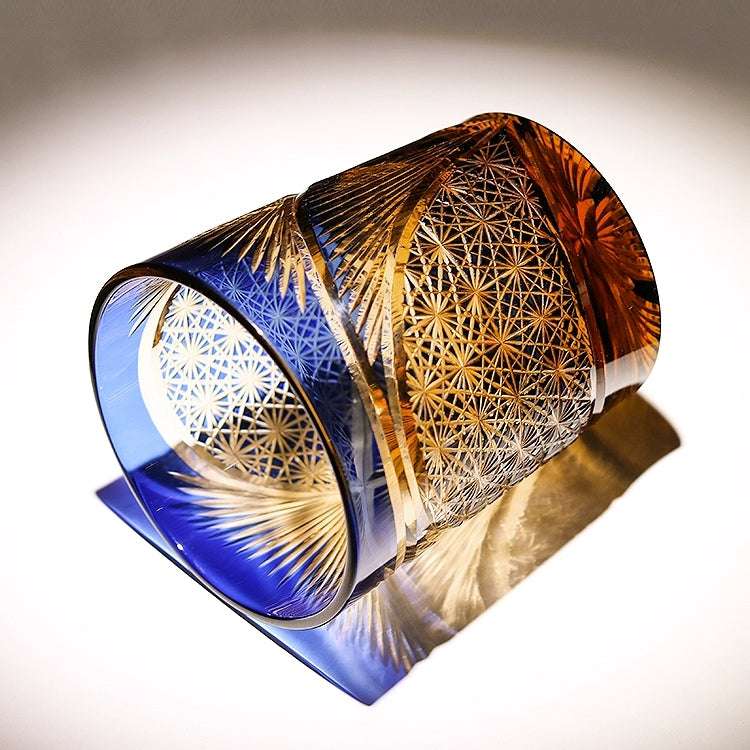 ClayWhispers Handcrafted Crane Feather Whisky Glass With Wooden Box