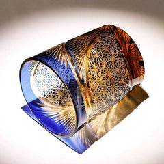 ClayWhispers Handcrafted Crane Feather Whisky Glass With Wooden Box