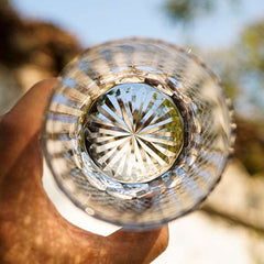 ClayWhispers Handcrafted Royal Chrysanthemum Whisky Glass With Wooden Box