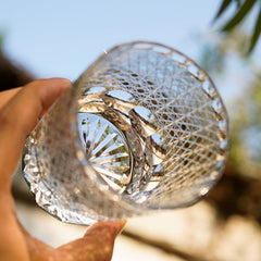 Edo Kiriko Handcrafted Royal Chrysanthemum Whisky Glass