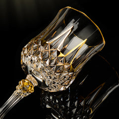 Cristal D'Arques Golden Vine Crystal Wine Glasses With Decanter Sets