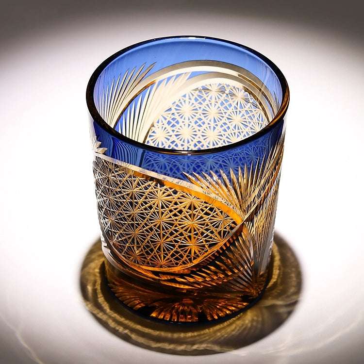 ClayWhispers Handcrafted Crane Feather Whisky Glass With Wooden Box