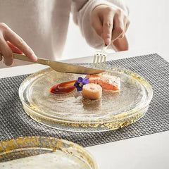 Toyo-Sasaki Handcrafted Gold Leaf Glass Plate Collection