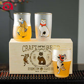 ClayWhispers Frosted Glass Beer Mug Gift Set