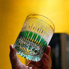 ClayWhispers Handcrafted Stellar Nexus Whisky Glass With Wooden Box