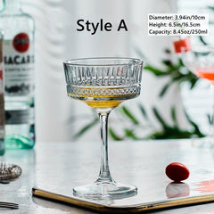Patterned Martini Cocktail Glasses