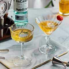 Patterned Martini Cocktail Glasses