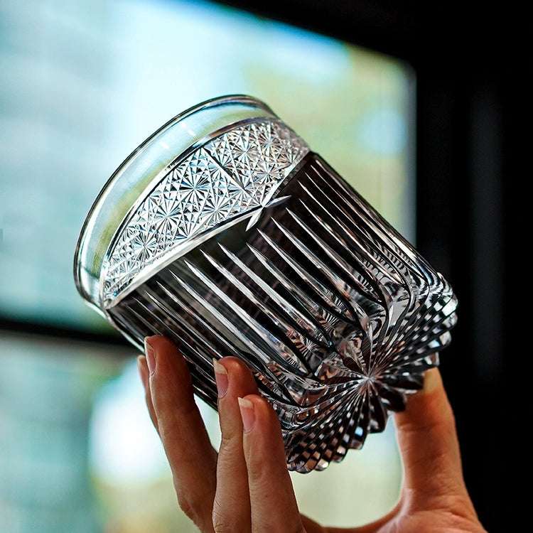 ClayWhispers Handcrafted Karmic Whisky Glass With Wooden Box