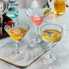 Patterned Martini Cocktail Glasses