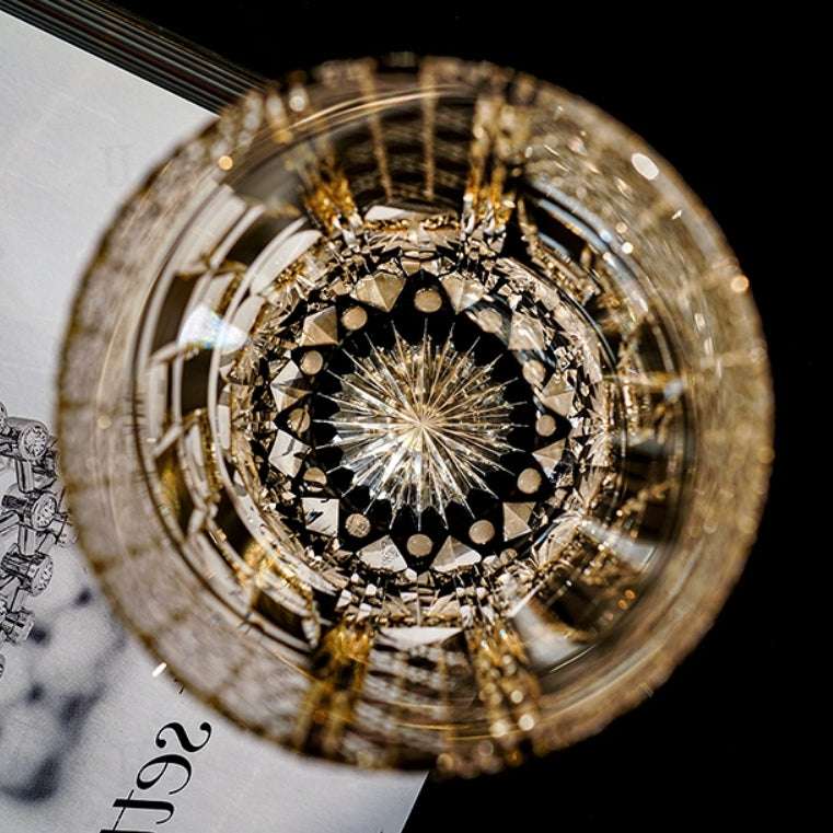 ClayWhispers Handcrafted Midnight Motif Whisky Glass With Wooden Box