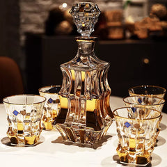 Bohemia Royal Crystal Whisky Decanter Set