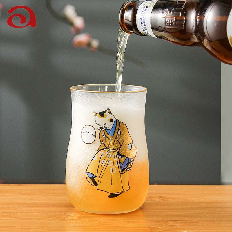 ClayWhispers Frosted Glass Beer Mug Gift Set