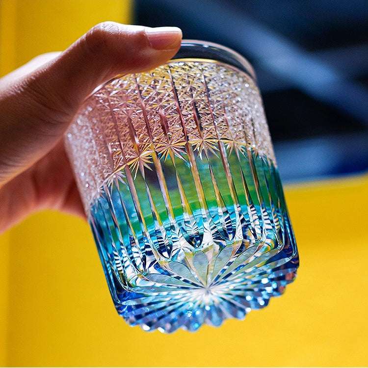 ClayWhispers Handcrafted Stellar Nexus Whisky Glass With Wooden Box