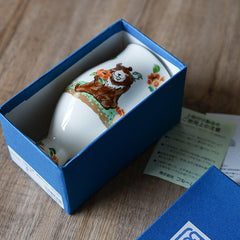 Japanese Tamikazu Hayashi Hand-painted Animal Theme Ceramic Tall Cup Gift Sets