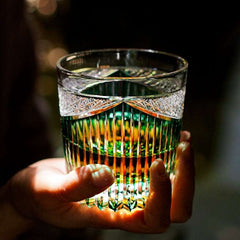 ClayWhispers Handcrafted Karmic Whisky Glass With Wooden Box