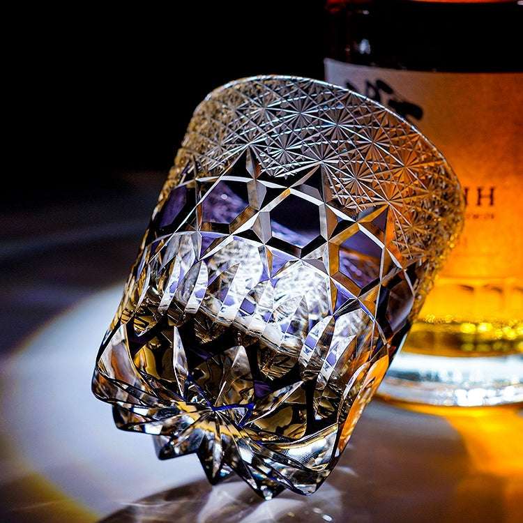 ClayWhispers Handcrafted Fluorite Whisky Glass With Wooden Box