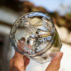 Edo Kiriko Handcrafted Avaire Plum Artistry Whisky Glass