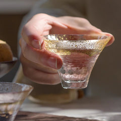 Toyo Sasaki Handcrafted Kinka & Sakura Fuji Glass Set