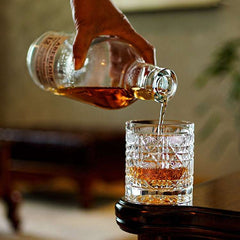 ClayWhispers Handcrafted Octagonal Chrysanthemum Whisky Glass With Wooden Box