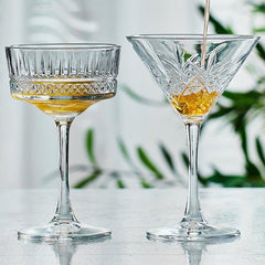 Patterned Martini Cocktail Glasses