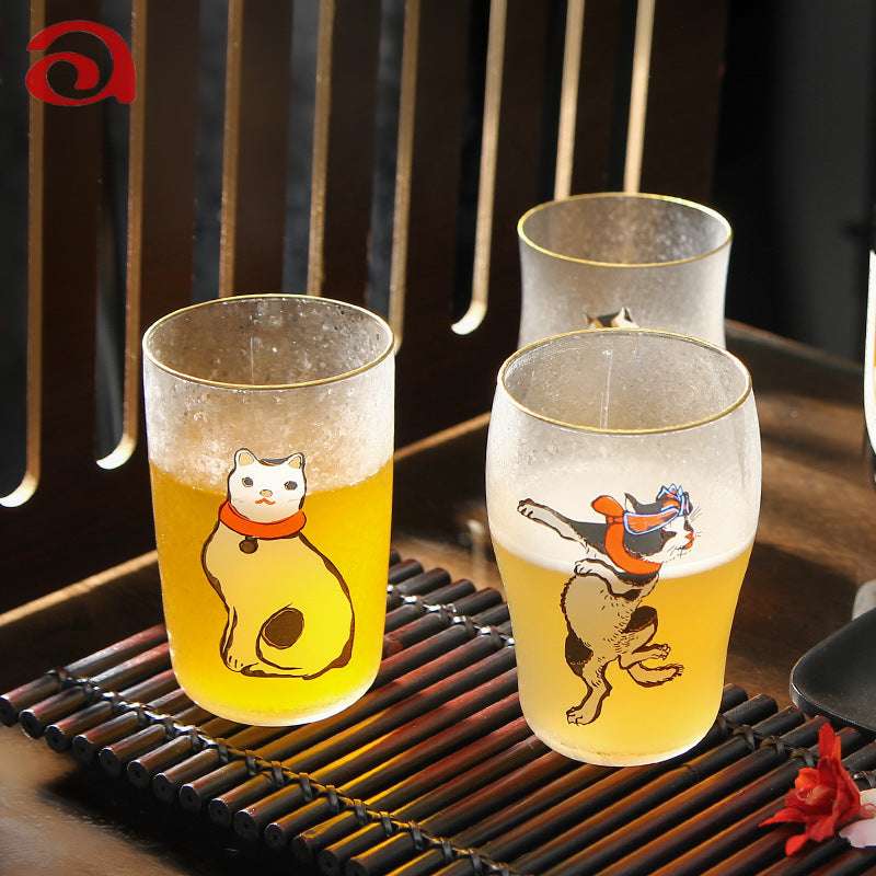 ClayWhispers Frosted Glass Beer Mug Gift Set