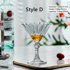 Patterned Martini Cocktail Glasses