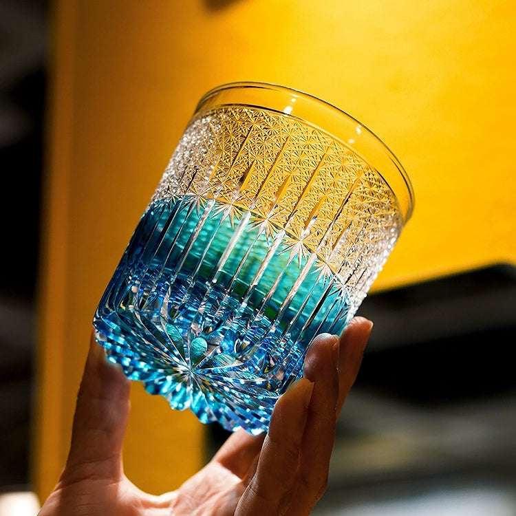 ClayWhispers Handcrafted Stellar Nexus Whisky Glass With Wooden Box