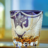 ClayWhispers Handcrafted Dancing Phoenix Whisky Glass With Wooden Box
