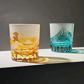 Edo Kiriko Handcrafted Fuji Wave Whisky Glass Collection