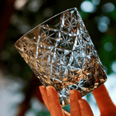 ClayWhispers Handcrafted Asanoha Star Whisky Glass With Wooden Box