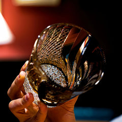 Edo Kiriko Handcrafted Kuro Tora Whisky Glass