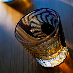 Edo Kiriko Handcrafted Murasaki Tora Whisky Glass