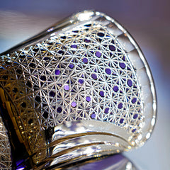 Edo Kiriko Handcrafted Murasaki Tora Whisky Glass