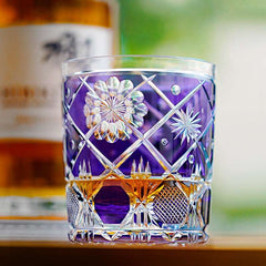 ClayWhispers Handcrafted Violet Kohana Blossom Glass With Wooden Box