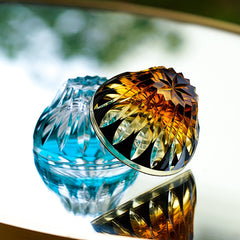 Edo Kiriko Handcrafted Lotus Glass