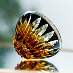 Edo Kiriko Handcrafted Lotus Glass