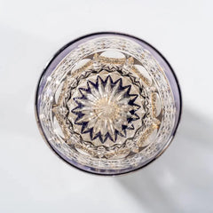Edo Kiriko Handcrafted Lead-Free Lavender Starlight Crystal Whiskey Glass-320ML