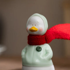 Celadon Duck Figurine – Handmade Ceramic Home Decor 🎁 Gift Box Edition