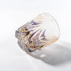 Edo Kiriko Handmade Lead-Free Amethyst Dawn Crystal Whiskey Glass-320