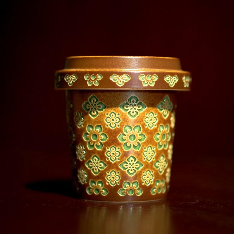 Handmade Tang Baoxiang Lidded Cup – Large Capacity Milk Tea & Office Mug