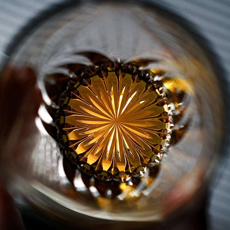 ClayWhispers Handcrafted Inkstone Flame Whisky Glass With Wooden Box
