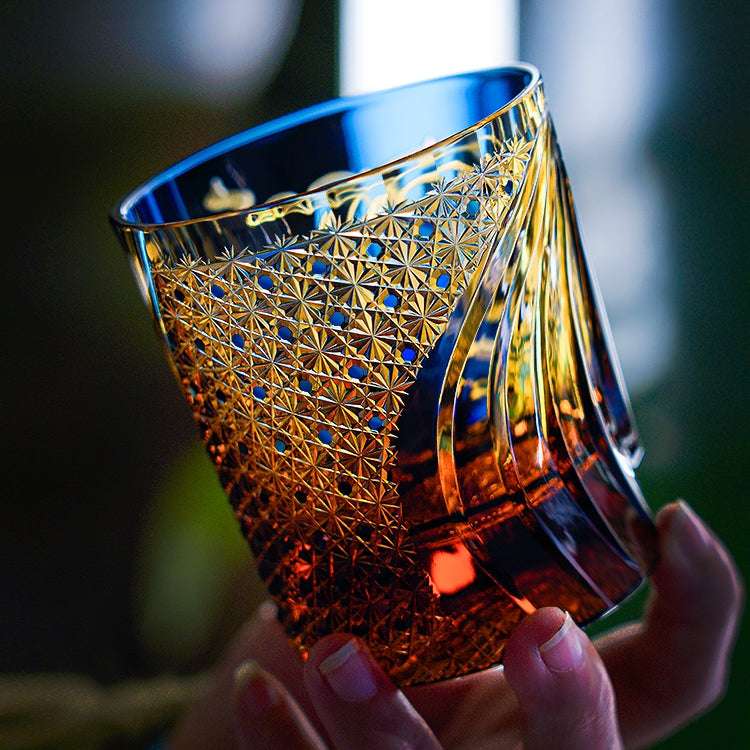 ClayWhispers Handcrafted Raijin Whisky Glass With Wooden Box
