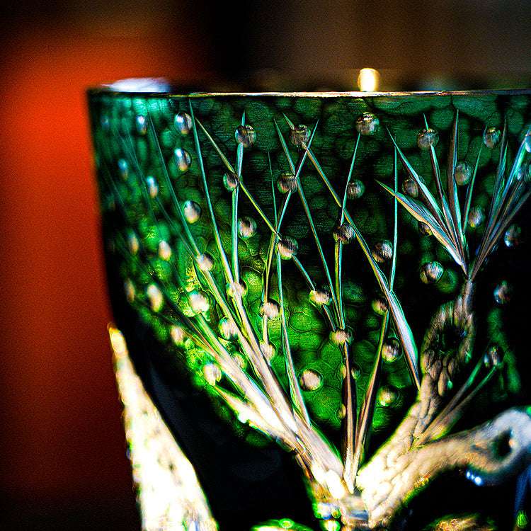 Claywhispers Handcrafted Green Serpent Whisky Glass With Wooden Box