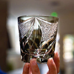 ClayWhispers Handcrafted Inkstone Flame Whisky Glass With Wooden Box