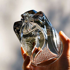 ClayWhispers Handcrafted Inkstone Flame Whisky Glass With Wooden Box