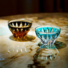 Edo Kiriko Handcrafted Lotus Glass