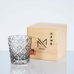 ClayWhispers Handcrafted Asanoha Star Whisky Glass With Wooden Box