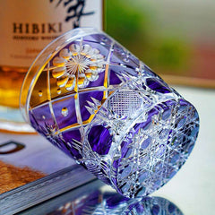 ClayWhispers Handcrafted Violet Kohana Blossom Glass With Wooden Box