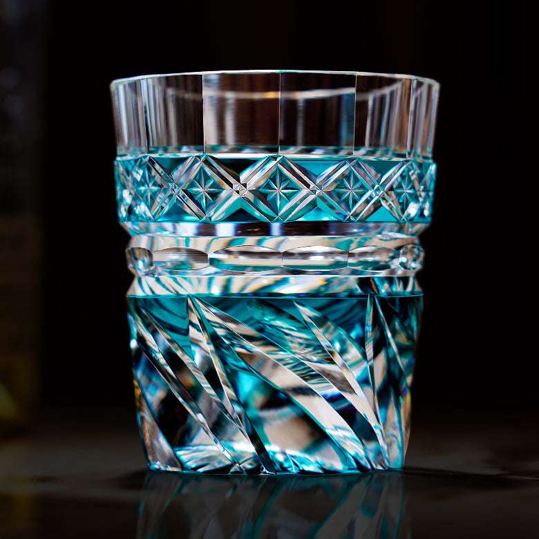 ClayWhispers Handcrafted Aozora Kaze Whisky Glass With Wooden Box